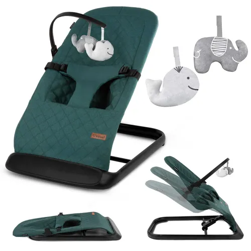 COIL Babywippe Baby Bouncer mit 3-Stufen-Verstellung - Wippen für Babys, ergonomische Polsterung und Anti-Rutsch-Elemente sorgen für Sicherheit und Komfort, ideal zur Förderung der motorischen Fähigkeiten.