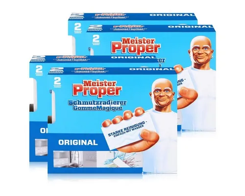 MEISTER PROPER Mr.Proper Express Schmutzradierer 2 Radierer/Paket (4er Pack) Reinigungstücher