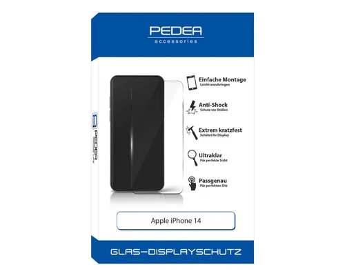 PEDEA Displayschutzglas Display-Schutzglas für Apple iPhone 14