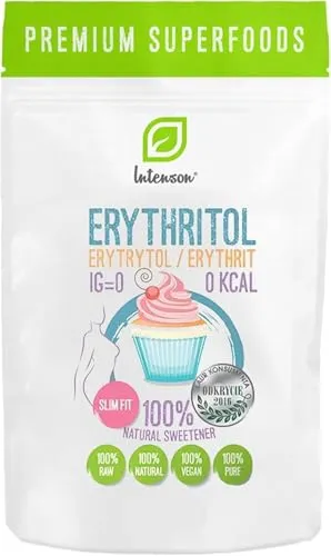 Intenson Erythrit 500g, Natürlicher Süßstoff, Null Kalorien, Zuckerersatz, Zuckeralternative