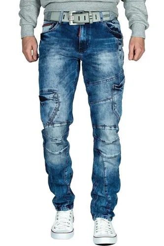 Cipo & Baxx Slim-fit-Jeans Herren BA-CD478 Blue W34/L32 - Moderne Slim-fit-Jeans in Stonewashed-Optik für einen lässigen Look. Die bequeme Passform und der elastische Denim sorgen für hohen Tragekomfort im Alltag.