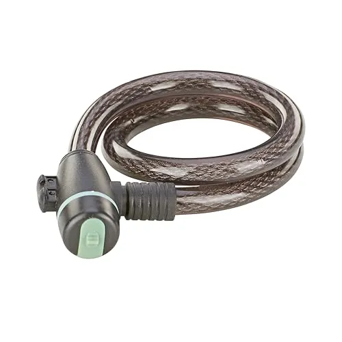 Prophete Fahrradschloss, Kabelschloss, mit Messing-Schließzylinder und Zylinderschutzkappe, Maße: 65 cm/Ø 15 mm