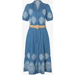 Jeanskleid mit Stickereien