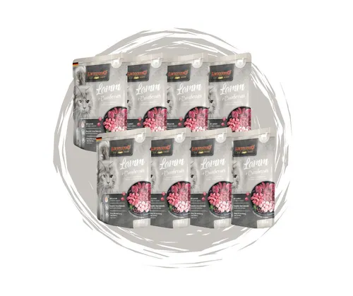 Leonardo Catfood Leonardo Frischebeutel Bundle - 8x85g verschiedene Sorten im Mixpaket Lamm & Cranberries