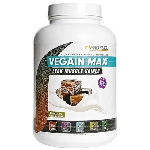 VEGAIN MAX Weight Gainer CHOCOLATE HAZELNUT 3kg - Gewichtsmanagement Shake mit 570+ kcal pro Portion, hoher Protein-Gehalt von 30% und 100% vegan, ideal für effektiven Muskelaufbau ohne Zuckerzusatz.