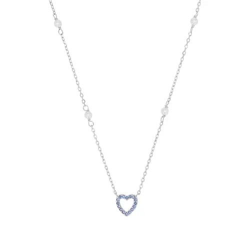 Amor Kette mit Anhänger aus 925 Sterling Silber - Elegante Damen Halskette mit Herzanhänger, 42 cm lang, aus hochwertigem 925 Sterling Silber, perfekt als Geschenk in edler Schmuckbox.