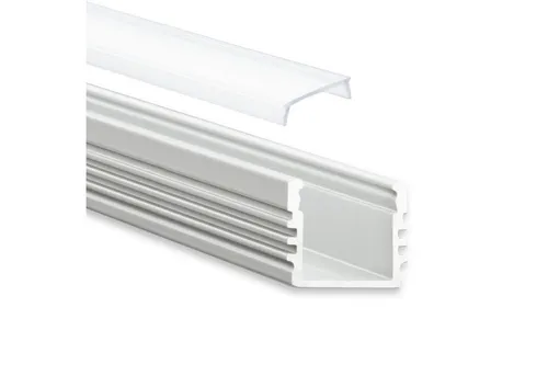 tktrading24 LED-Stripe-Profil GX-PL2 LED Alu Aufbau-Profil 200 cm, Stripes max. 12mm, silber