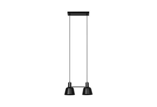 Lucande Hängeleuchte Servan, 2 x 15 W LED - Hängeleuchte mit exklusivem Design aus schwarzem Eisen, ideal für moderne Wohnräume. Sie sorgt für angenehmes Licht und setzt stilvolle Akzente.