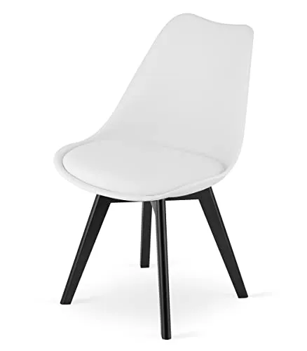 Home Collective Esszimmerstuhl in 11 Farben – Bequemer und stabiler Schalenstuhl mit Holzbeinen - Eleganter Esszimmerstuhl für höchsten Sitzkomfort. Ergonomisches Design und pflegeleichtes Leder-Imitat machen ihn zum perfekten Begleiter für lange Mahlzeiten. Ideal für jede Einrichtung!