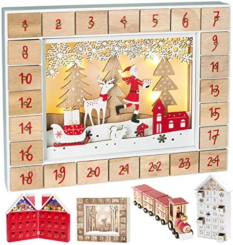 BRUBAKER Adventskalender aus Holz von BRUBAKER