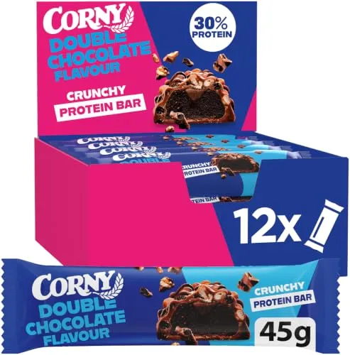 Corny Protein Crunchy Double Chocolate | 30% Protein | 12 x 45 g