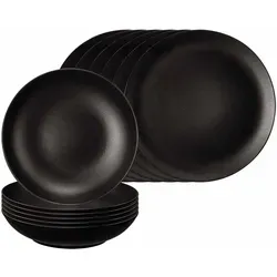 Seltmann Weiden Liberty Velvet Black Tafelservice 12-teilig in schwarz von Seltmann Weiden