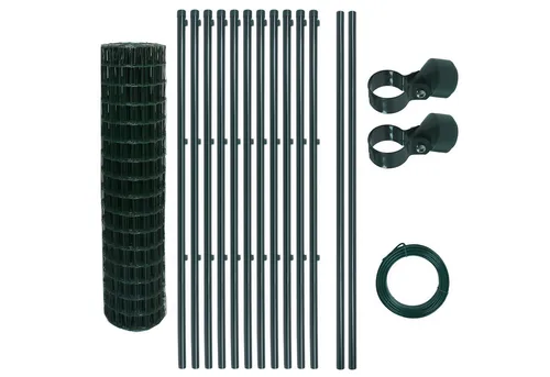 ESTEXO Gartenzaun Schweißgitterzaun Komplettset 1,2 x 25m - Das ESTEXO Zaunset enthält alles für einen einfachen Aufbau. Der verzinkte Gartenzaun mit PVC-Beschichtung bietet langlebigen Schutz und eignet sich ideal zur Umzäunung von Gärten und Beeten.