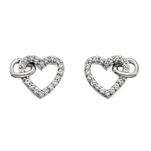 HOT DIAMONDS Damen-Ohrringe Herz aus Silber mit Diamanten von Hot Diamonds
