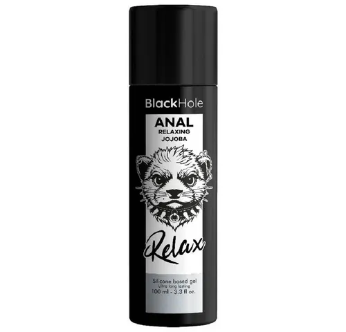 Black Hole Analgleitgel Relaxing Jojoba, Flasche mit 100ml, 1-tlg., silikonbasiertes Gleitgel für Analsex, mit Jojoba-Öl