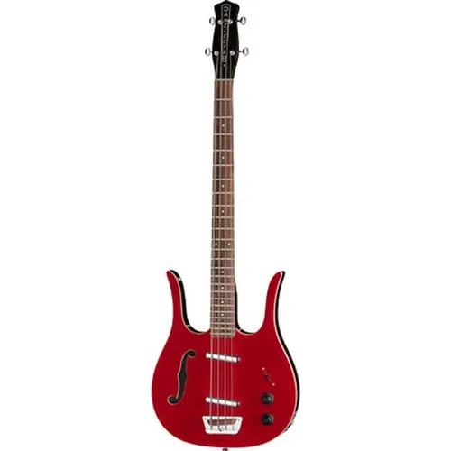 Danelectro 58 Longhorn Bass Red Hot - Bass mit einzigartigem Design und kraftvollen 59 Dano High Output Tonabnehmern für einen unverwechselbaren Klang. Ideal für kreative Musiker, die einen auffälligen Look und Sound suchen.