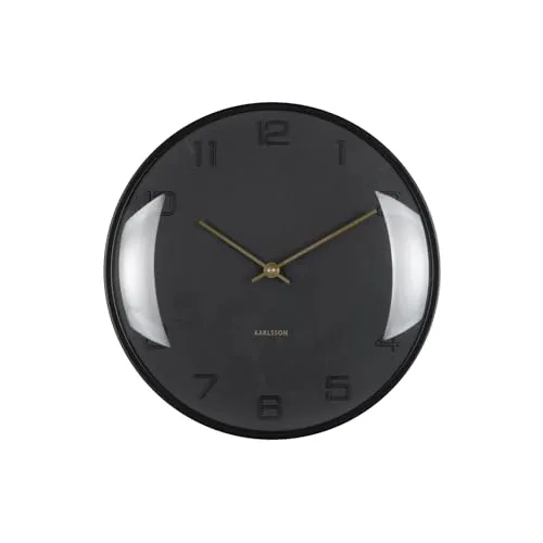 Karlsson Wanduhr Fuerte Dome in schwarz von Karlsson