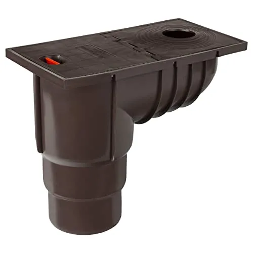 PL Regensinkkasten Ø 50-125mm Regenrohrablauf Dachrinnenablauf Sinkkasten Hofablauf Braun