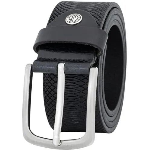 LINDENMANN Rindledergürtel Herren 40 mm breit, Jeans Gürtel Herren, Vollrindleder schwarz, Farbe/Color:schwarz, Size US/EU:Bundweite 95 cm Gesamtlänge 110 cm W 37.5 L