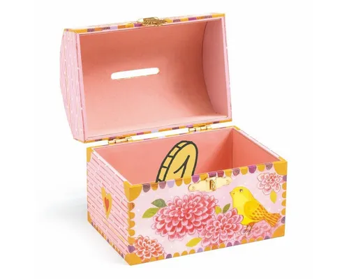 Produktbild DJECO Spardose Vögel mit Blumen Holzspardose