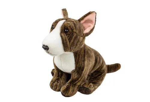 Teddys Rothenburg Englischer Bullterrier sitzend 30 cm - Kuscheltier Hund aus weichem Plüsch, 30 cm groß, maschinenwaschbar bis 30°C – ideal zum Kuscheln und Spielen.