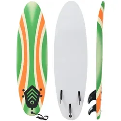 vidaXL Surfbrett 170 cm Bumerang - Surfen & Kitesurfen - Ideal für Anfänger mit weichem XPE-Deck für Stoßdämpfung und einem leichten EPS-Schaumkern für hohen Auftrieb. Inkl. 3 Thruster Finnen für Kontrolle auf den Wellen.