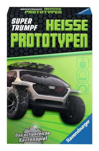 Ravensburger Kartenspiel, Supertrumpf Heiße Prototypen 20694, Quartett und Trumpf-Spiel für Technik-Fans ab 7 Jahren