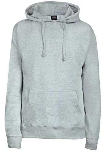 SUMG Kapuzenpullover Hoodie Kapuzen-Sweatshirt 'Basic Hooded Pullover' (XL, Grau Meliert)