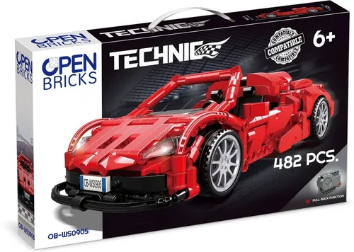 Open Bricks Sports Car Red Konstruktions-Spielset