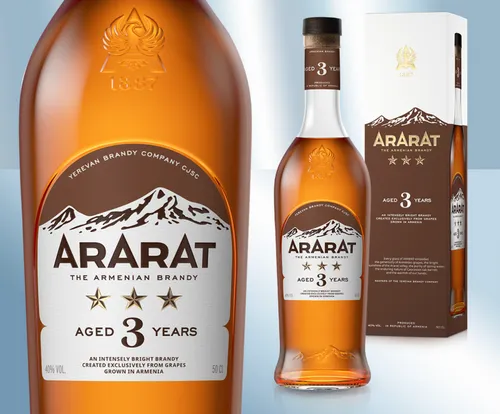 Brandy Ararat 3 Jahre 40% 0,5L Geschenkverpackung