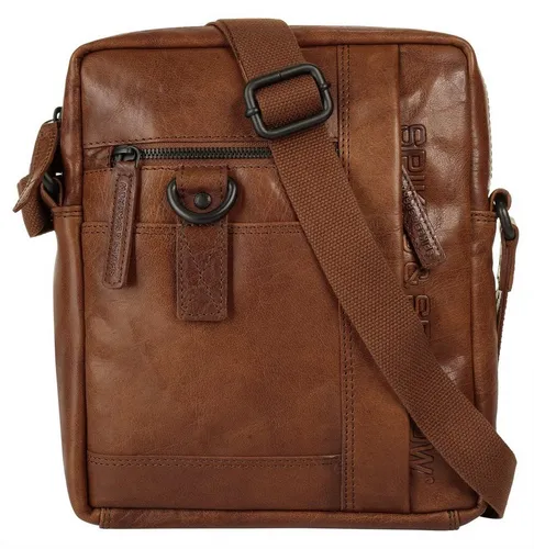 Umhängetasche SPIKES & SPARROW, Damen, Echt Leder, Braun - Handtasche aus 100% Rindleder mit praktischem Smartphonefach und Stifthalter, ideal für den Alltag und Freizeit. Handgepäcktauglich und leicht glänzend, für einen stilvollen Auftritt.