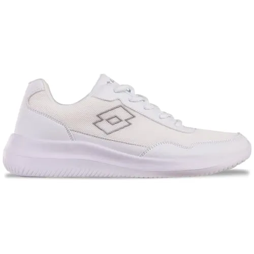 Lotto Connect OC Unisex Sneaker, White/LT.Grey, 44 EU - Damen-Sneaker mit hohem Meshanteil für Atmungsaktivität, ultraleichter Phylonsohle für optimale Dämpfung und Komfort – ideal für den Alltag.