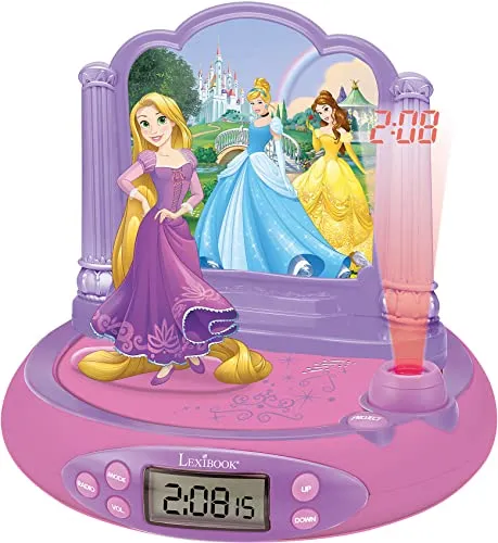 Lexibook Disneyprincess Rapunzel Projektor-Wecker in pink von LEXIBOOK