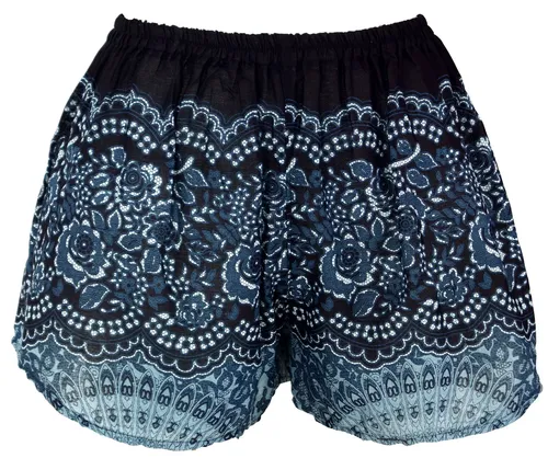 Leichte Pantys, Print Shorts - schwarz/blau