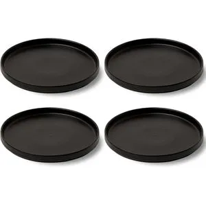 Miamio Teller Luxe, Speiseteller, Keramik, rund, Ø 20 cm, schwarz, 4 Stück