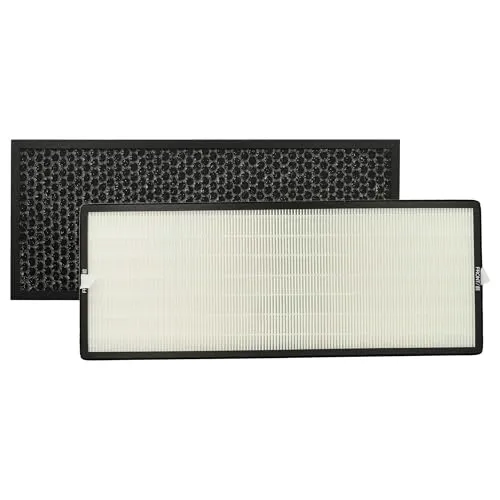 vhbw 2-teiliges Filter-Set kompatibel mit Rowenta Intense Pure Air XL Connect PU6080 Luftreiniger - HEPA-Filter, Aktivkohlefilter