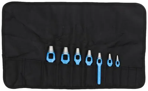 Gedore 2646382 Henkellocheisen-Satz - Praktischer Henkellocheisen-Satz für präzise Löcher in Leder und Textilien, ideal für Handwerker und Bastler.