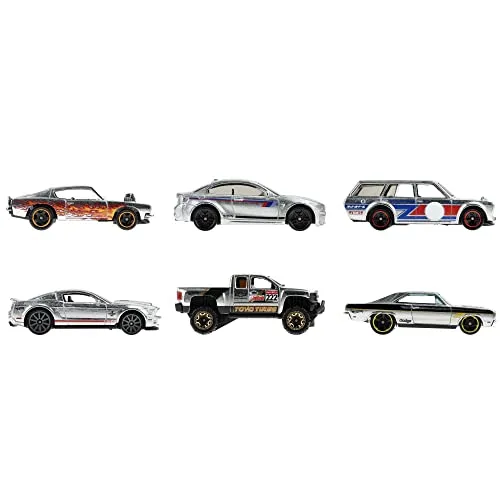 Hot Wheels HW Themed Zamac 6er Geschenkset | HDH53 - Fahrzeuge & Rennwagen für Kinder: 6 stylische Hot Wheels Autos im Maßstab 1:64, ideal zum Starten oder Erweitern einer Sammlung und perfekt als Geschenk für kreative Kinder und Sammler.