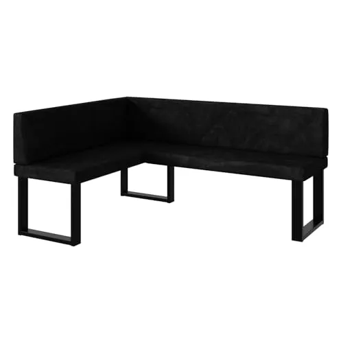 MEBLINI Eckbank für Esszimmer in schwarz von MEBLINI