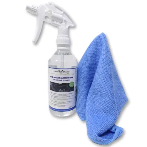 PandaCleaner Innenraumreiniger Auto - 500ml Cockpitspray Auto - Car Interior Cleaner - Auto Kunststoffpflege Innen für Polster, Leder und Glas - Materialschonender Universal Reiniger Auto