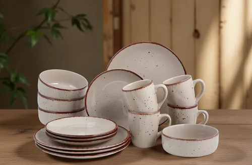 Home affaire Kombiservice Aisne (16-tlg) für 4 Personen in beige von Arte Viva