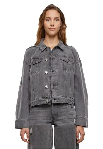 Urban Classics Damen Jeansjacke Ladies 80‘s Oversized Denim Jacket, lässige Jeansjacke für Frauen, Oversized Fit