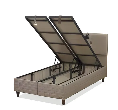 Elegantes Braunes Textil-Holz Bett für modernes Wohnen - Stylisches Bett für Jugendliche und Erwachsene, mit getuftetem Design. Maße: 205 x 160 x 122 cm, ideal für eine Liegefläche von 160 x 200 cm. Hochwertiges Holzgestell, modernes Stilgefühl und 2 Jahre Herstellergarantie.