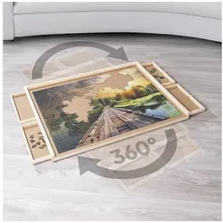 Gravidus Puzzleunterlage mit 4 Schubladen und Drehteller für 1000 Teile
