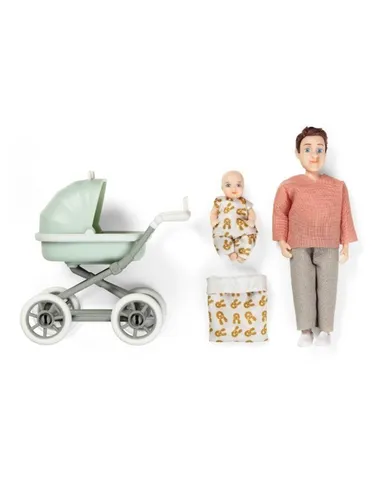 Lundby Puppenwagen mit abnehmbarem Outfit von Lundby