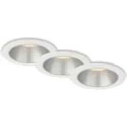 BRILONER Leuchten 3er Set Bad Einbauleuchten LED - Einbauleuchten für das Bad mit IP44 Spritzwasserschutz, warmweißem Licht und eleganter, zurückgesetzter LED für gleichmäßige Lichtstreuung.