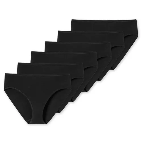 Schiesser Damen Slip 6er-Pack - Bequeme und weiche Damenslips im praktischen 6er-Pack. Genießen Sie den Komfort bester SCHIESSER-Qualität in der gewählten Farbe Schwarz und Größe 38 (Gr. Medium). Ideal für den täglichen Gebrauch.