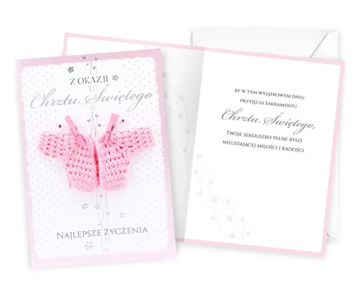 Karnet DK-1232 Chrzest  dziewczynka PASSION CARDS - KARTKI 5906850800515