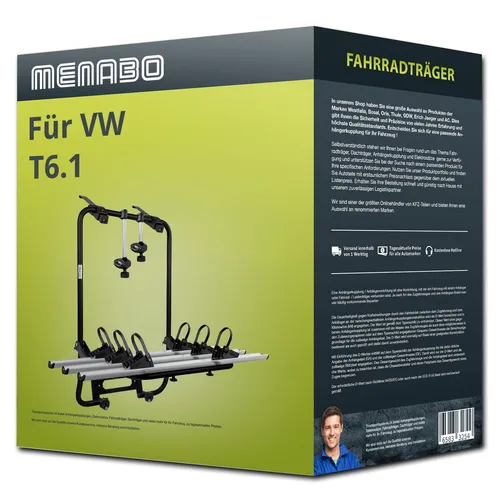 Menabo Fahrradträger für VW T6 Transporter 2015-24