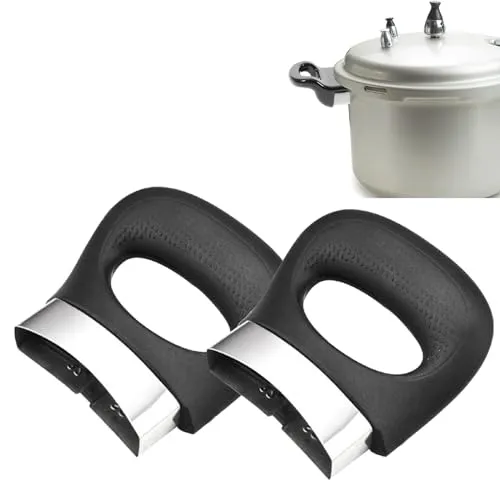 Topfgriff, 2 Stück, Anti-Verbrühung, Haushalts-Druckpfanne, Seitenkocher, Dampfgarer, Ersatzteil, Küchenwerkzeug, Bakelit-Griff, zerlegbar, Einzelloch, ergonomisch, kurze Installation